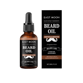East Moon Men's Beard Care Essential Oil, Moisturizing and Hydrating, Smoothing and Glossy Beard Care Essential Oil