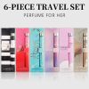 6pcs Women's Eau De Parfum Travel Set - Long-Lasting, Refreshing Fragrance in 6 Unique Scents - Ideal for Daily Use, Dates