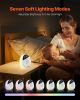 Sound Machine, 18 Soothing Sleep Sounds, 7-Color Night Light, 6-in-1 White Noise Sound Machine with Dual Alarms, APP