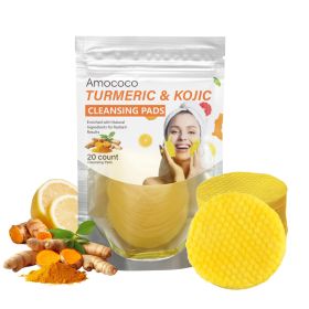 Only Supports Self Pickup With Waybill Amococo Turmeric & Kojic Cleansing Pads Brightened Skin Enriched With Turmeric Root Kojic Acid For Gentle Exfol (Option: 20 count)