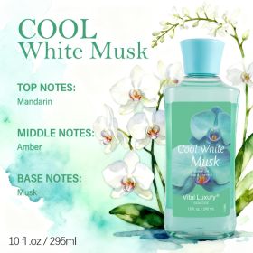 12 Scents,9.98 Oz. Unisex Shower Gel,body Wash. Large Size, Gently Cleanses And Moisturizes, Enriched With Aloe Vera And Vitamin E. Floral, Fruity, An (Option: Cool white musk)