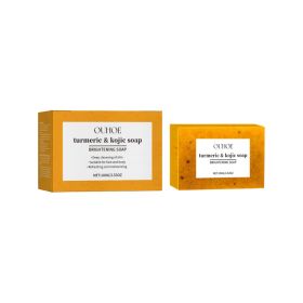 OUHOE Turmeric & Kojic Soap, Gentle Cleansing Skin Moisturizing Facial Body Care Soap (Option: 3pieces)