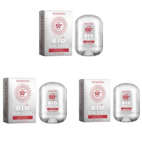 WUSOOTHE Bio Sun Stick 15g - Advanced Protection With Peptide Complex, Collagen And Hyaluronic Acid SPF50,PortableStrong UVProtection Sunscreen Stick (Option: 3box)
