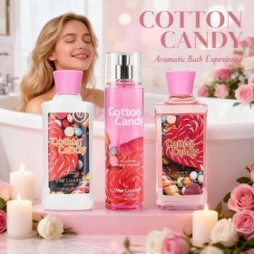 Christmas Gift Set 3-Piece Set, 10 Fl.oz Body Care Fragrance Set, Featuring Floral, Candy, And Sweet Pea Scents. Includes Scented Shower Gel, Body Lot (Option: Candy)