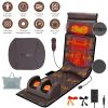 Full Body Massage Mat Multifunctional Massage Chair Pad with Heat Timer Shiatsu Neck Foot Massager Lumbar Pillow Carry Bag Earplugs Anti-Slip Bottom f