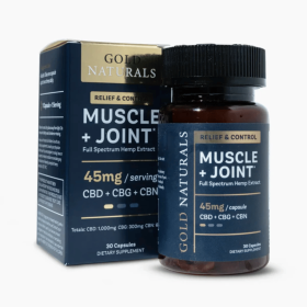 Muscle + Joint Relief Softgels - Full-Spectrum Hemp Capsules with CBD, CBG & CBN for Pain Recovery, Mobility & Comfort (Strength: Light, size: 30 CAPSULE JAR)