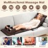 Full Body Massage Mat Multifunctional Massage Chair Pad with Heat Timer Shiatsu Neck Foot Massager Lumbar Pillow Carry Bag Earplugs Anti-Slip Bottom f